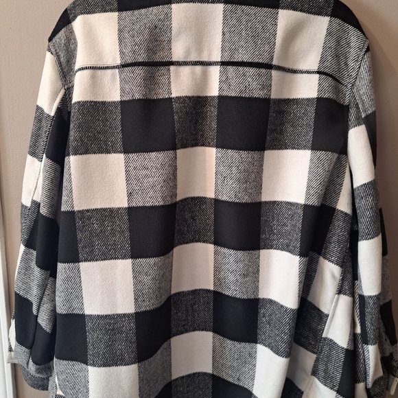 Women Black & White Plaid Jacket - Picture 3 of 3